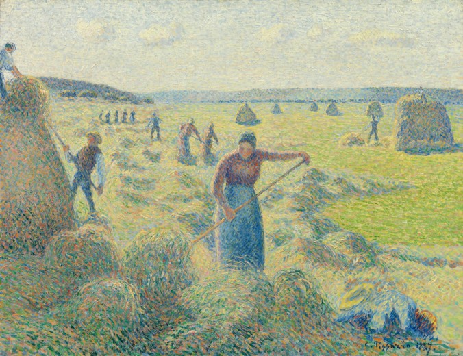 The haymaking, Éragny from Camille Pissarro