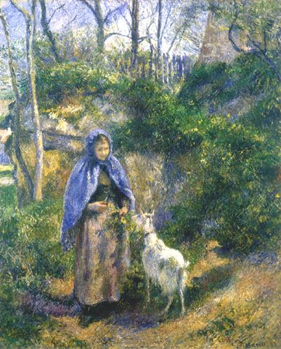Woman with a goat from Camille Pissarro