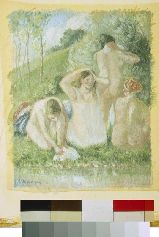 Group of taking a bath from Camille Pissarro