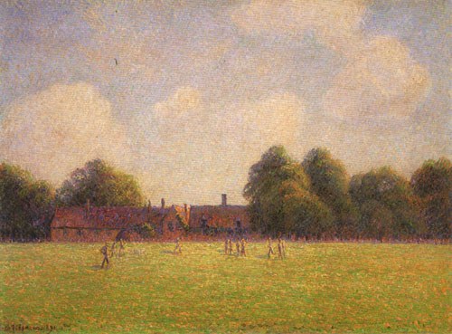 Hampton Court Green, London from Camille Pissarro