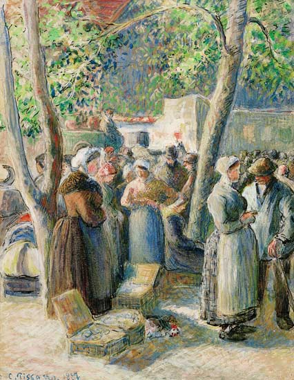 The market in Gisors from Camille Pissarro