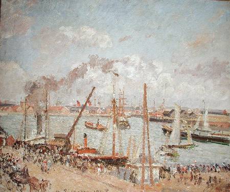 The Port of Le Havre, Afternoon, Sun from Camille Pissarro