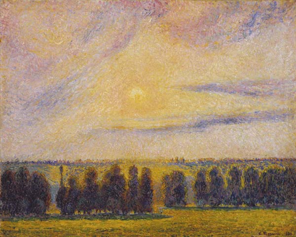 Sunset at Èragny from Camille Pissarro