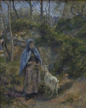Pissarro / Woman with goat / 1881