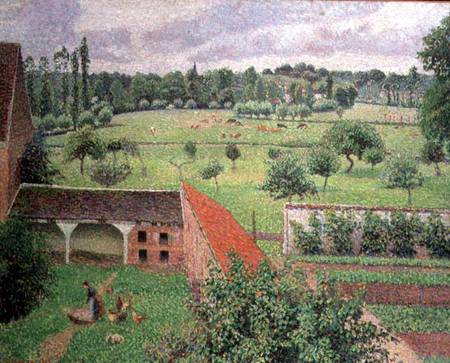 View Through a Window, Eragny from Camille Pissarro