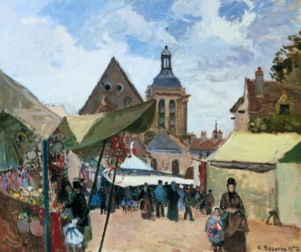 Public festival in September, Pontoise from Camille Pissarro