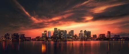 Sunset of Boston