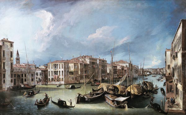 The Canal grandee in Venice with the Rialto bridge from Giovanni Antonio Canal (Canaletto)