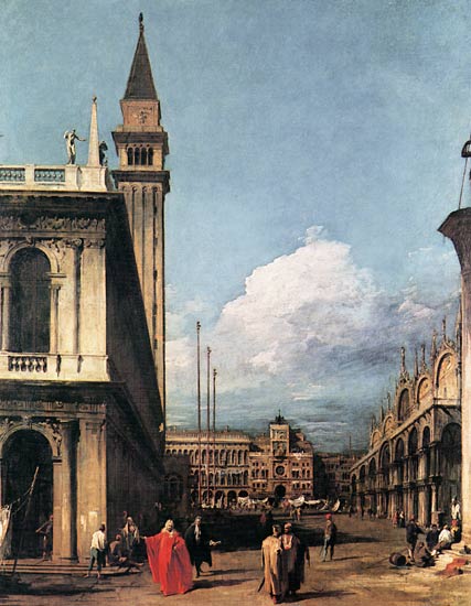 The Piazzetta against the Torre dell ' Orologio from Giovanni Antonio Canal (Canaletto)