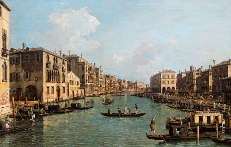 The Canal grandee in a southeasterly direction to the Rialtobrücke from Giovanni Antonio Canal (Canaletto)