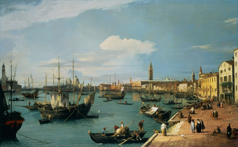 The Riva degli Schiavoni looking west from Giovanni Antonio Canal (Canaletto)