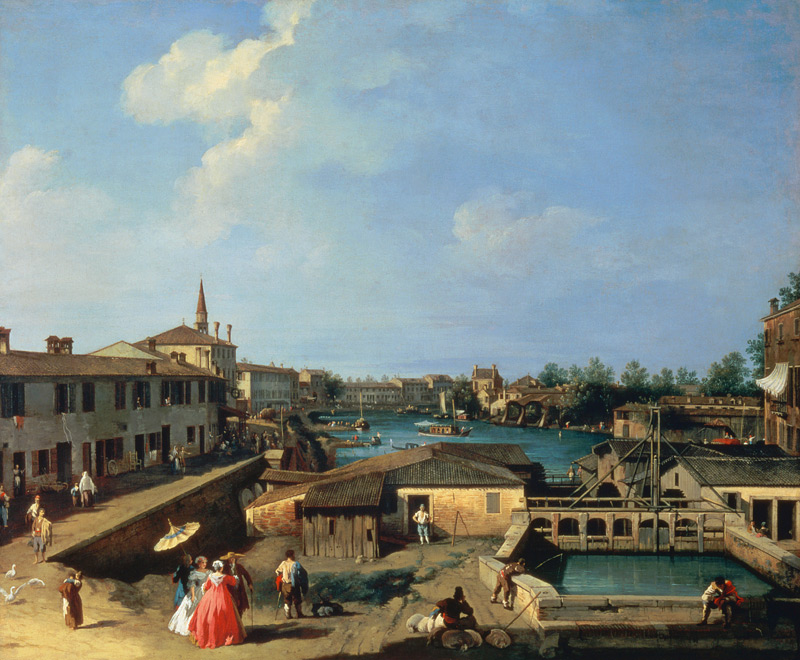 Sluices of Dolo from Giovanni Antonio Canal (Canaletto)