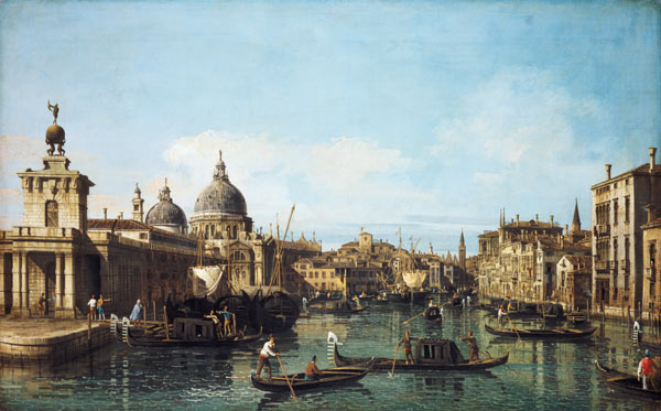 At the beginning of the Canale grandee in Venice from Giovanni Antonio Canal (Canaletto)