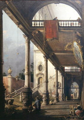 Capriccio of a Colonnade, 1765 (oil on canvas) from Giovanni Antonio Canal (Canaletto)