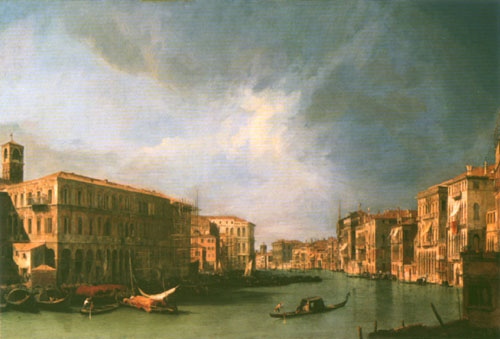 Grand Canal: looking North from near The Rialto bridge from Giovanni Antonio Canal (Canaletto)