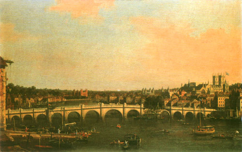 London: Westminster bridge under Repair from Giovanni Antonio Canal (Canaletto)