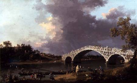 Old Walton Bridge over the Thames from Giovanni Antonio Canal (Canaletto)