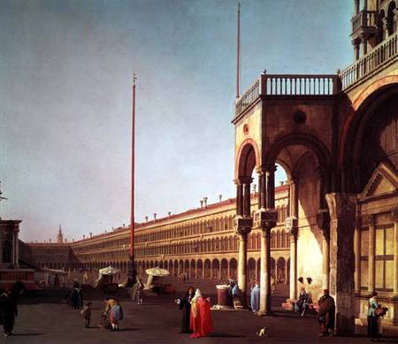 Piazza di San Marco, from the Piazetta, in Venice from Giovanni Antonio Canal (Canaletto)