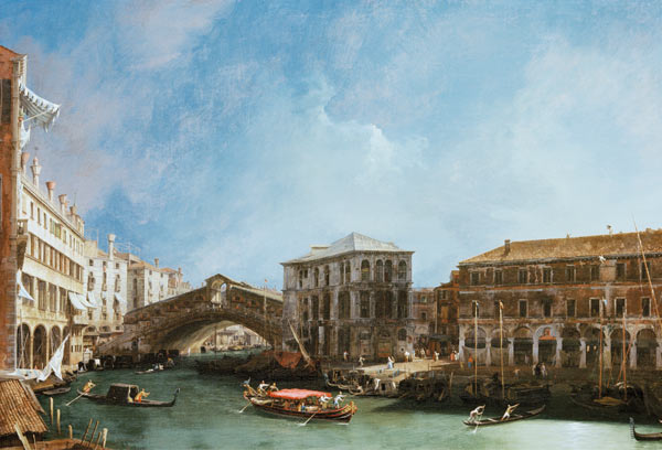 Grand Canal: The Rialto bridge from of The North from Giovanni Antonio Canal (Canaletto)