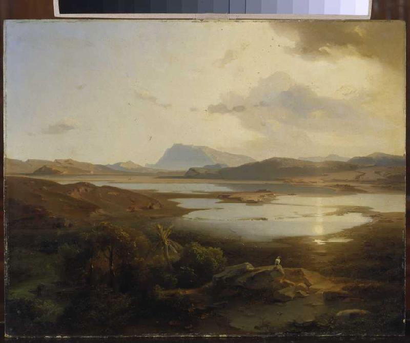 The Kopais lake in Böotien with the Parnass. from Carl Anton Joseph Rottmann