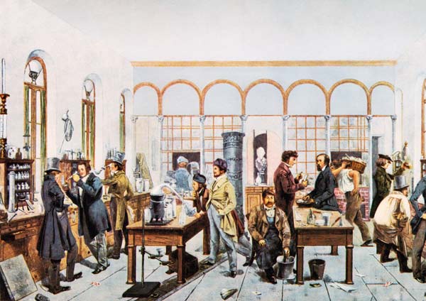 Justus von Liebig, Laboratory from Carl Constantin Steffeck