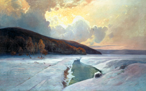 Winter landscape in the Sudeten Mountains from Carl Ernst Morgenstern