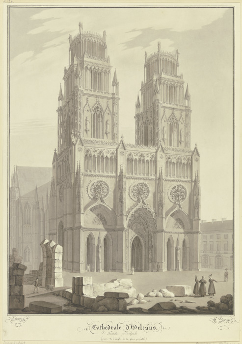 Die Kathedrale Sainte-Croix d’Orléans from Carl Friedr.Heinrich Werner