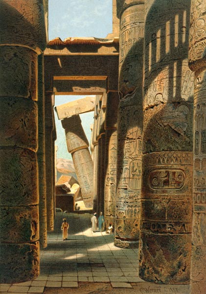 Karnak , Temple Ruins from Carl Friedr.Heinrich Werner