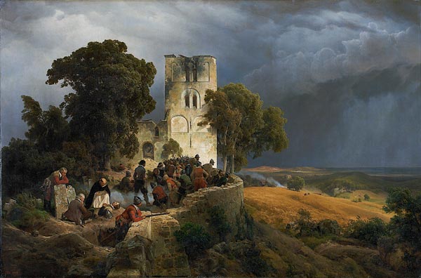 Die Belagerung (Verteidigung eines Kirchhofs im Dreißigjährigen Krieg) from Carl Friedrich Lessing