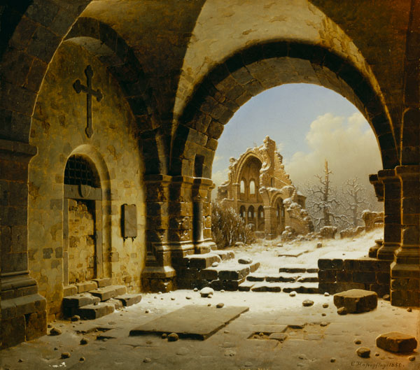 Cloister Ruins in Winter from Carl Georg Hasenpflug