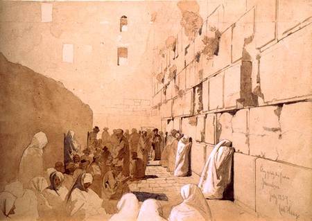 'Am Klageplatz der Juden', Wailing Wall at Jerusalem from Carl Haag