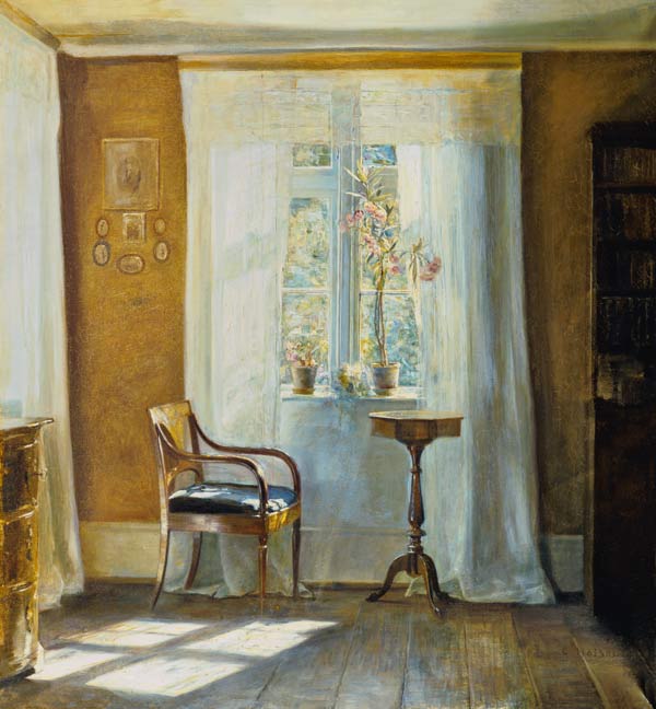Window seat in the house of the artist in Lyngby. from Carl Holsoe