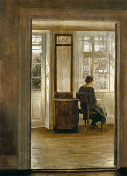 Reading at the window from Carl Holsoe