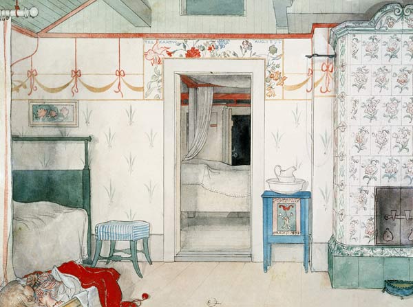 Brita's Forty Winks, from 'A Home' series from Carl Larsson