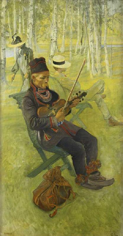 Der Lappe. 1910 (Studie für 'Zwischen weißen Baumstämmen'. Dargestellt sind die Frau des Künstlers u from Carl Larsson