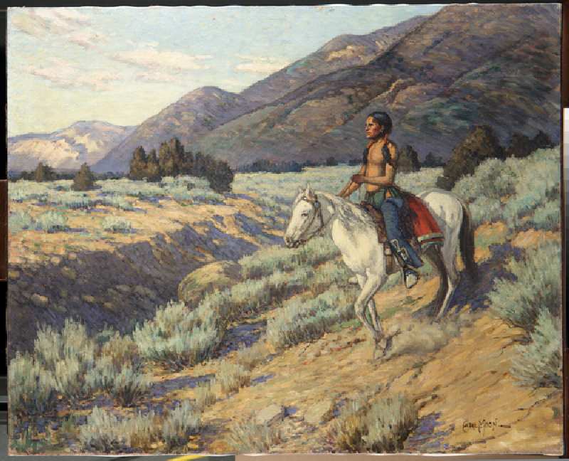 Scout, Taos Valley, New Mexico (oil on canvas) from Carl Moon