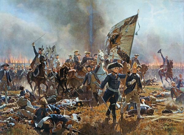 Friedrich the great at the battle of Zorndorf from Carl Röchling