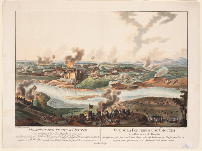The siege of Khotyn in 1788 from Carl Schütz