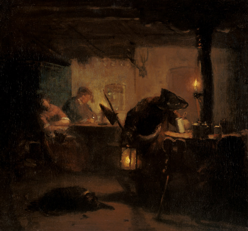 Night watchman on the search for the last drop from Carl Spitzweg