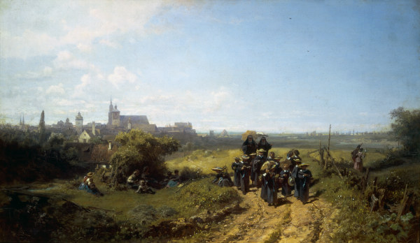 Spitzweg / Walk with Institute / c. 1860 from Carl Spitzweg