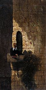 A student on the dress circle of the detention cell. from Carl Spitzweg