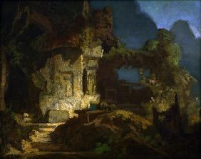 Spitzweg / Rock Chapel / Painting / 1865