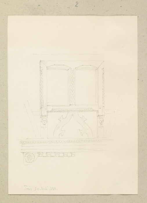 Fenster mit verziertem Rahmen in Treis from Carl Theodor Reiffenstein