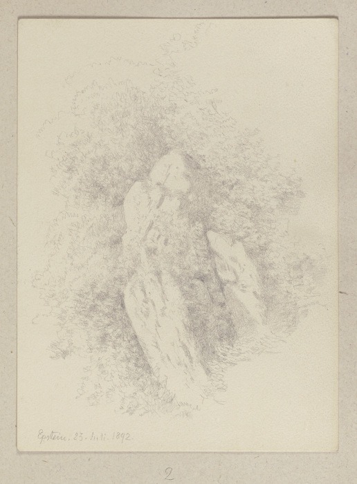 Partie einer Felswand bei Eppstein from Carl Theodor Reiffenstein