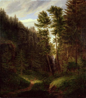Clearing in the Uttenwald Region, 1820 (oil on canvas) from Carl Wilhelm Götzloff
