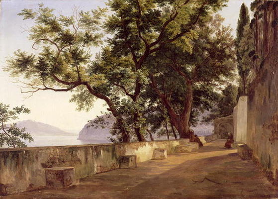 Garden of the Capuchin Friars, near Sorrento, 1827 (oil on canvas) from Carl Wilhelm Götzloff
