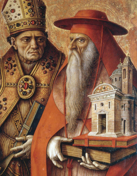 C.Crivelli / Jerome and Augustine from Carlo Crivelli