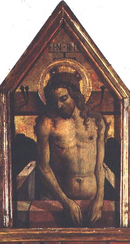 The Resurrected Christ, detail from the San Silvestro polyptych from Carlo Crivelli