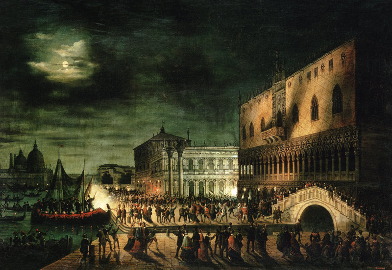 Carnival hustle and bustle on the Piazza San Marco in Venice from Carlo Grubacs