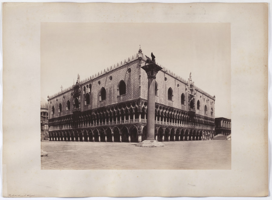 Venice: View of the Markus Column and Doges Palace from Carlo Naya